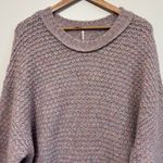 Free People  Lola Sweater Mini Dress Size Medium Purple Fall Winter Photo 3