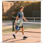 NEW Pickleball Tote Sling Bag Large Capacity Adjustable Shoulder Strap Hook Photo 5