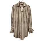 NEW Polo Ralph Lauren white collared striped button up blouse size 0 women's nau Photo 1