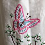 Nanette Lepore  ivory dress with embroidered flowers leaves‎ butterflies size 4 Photo 4