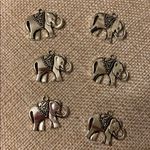 Elephant charms lot of 6 cute animal pendants new Photo 2