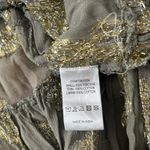 Muche & Munchette Short Sleeve Sheer Mini Dress Grey Metallic Butterfly Small Gray Photo 3