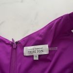 Rickie Freeman Teri Jon Maxi dress Magenta Sz 14 Chic Asymmetrical Shoulder Gown Purple Photo 2