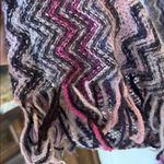 Pink and Purple Zigzag Cozy Knit Scarf Photo 6
