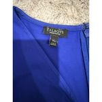 Talbots Women's Petite Dress 1X Blue Sleeveless Floral Hem Trim Casual & Office Photo 2