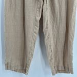 Quince  100% European Linen Pants in Driftwood Tan Cropped Women's Size Large Photo 5