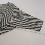 Quacker Factory Embroidered Bee Rhinestone Striped Cotton Knit Top Size 2X Photo 7