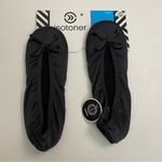 Isotoner  Slippers Flat Slip Resistant Stretch Padded Bow Satin Black Medium Photo 4