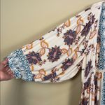 Angie  Women’s Boho Floral Print Crochet Multicolor Open Kimono Robe Duster Photo 3