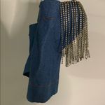 Denim Rhinestone Tassel Bustier Blue Size undefined Photo 3