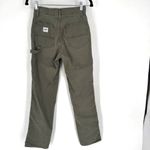Lee Vintage Womens Straight Leg Workwear Cargo Pants Army Olive Green Size 2 Y2K Photo 2