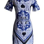 ASOS  blue and white paisley mini dress Photo 0