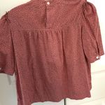 Citizens of Humanity Anthropologie  Top Dorothy Puff Sleeve Blouse Pink — Size S Photo 5