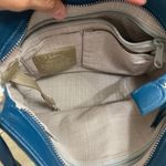 Brighton CHERIE FRENCH BLUE PATENT SHOULDER HANDBAG WITH DUST BAG EUC CHARM Photo 10