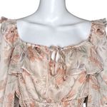 Dress Forum Shirt Womens Small Pink Floral Balloon Sleeve Cottagecore Bohemian Photo 4