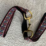 Vintage Style Embroidered Belt with Horsebit Buckle – Equestrian Chic Red Photo 0