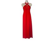 Maxi Hollow Dress Women's Size 11 Racerback Formal Dress Flowy Lightweight Red Photo 1