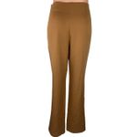 Lulus Brown High-Rise Split Hem Flare Leg Side Zip Trouser Dress Pants Size M Photo 2