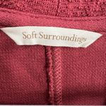 Soft Surroundings  3/4 sleeve terracotta cotton slub knit open front cardigan Photo 4