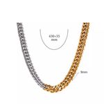 Double Color 316L Stainless Steel Chain Necklace Photo 3