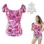 Trixxi Y2K dead stock‎  Pink paisley top M/L nwt. Photo 1