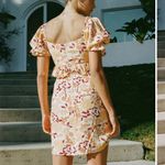 Sabo Skirt Australia Ahlee Fall Yellow Floral Frill Mini Dress Wrap Waist M NWT Photo 2