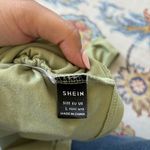 SheIn Sage Green Square Neck Cowl Stretchy Cropped Top Large Photo 2