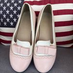Elegant Pink Bow Loafers Size 8 Photo 1
