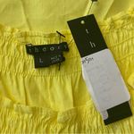 Theory NWT Womens Jennias Butter Yellow Smocked Linen Blend Sleeveless Top Large Photo 6