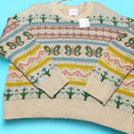 No Comments Plus Sweater Butterflies Flowers Cactus Acrylic Size 3X NWT Photo 0