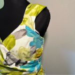 Liz Claiborne  Y2K Green and Blue Ruched Sheath Dress Photo 5