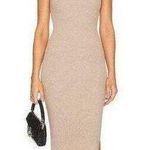 Heartloom Saige Knit Midi Dress in Oat New Womens Sweater Tank Photo 0