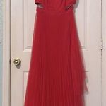 Fame and Partners Dakota Cutout Gown Pleated Chiffon Red Size 12 NEW Photo 7