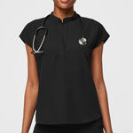 FIGS Rafaela Scrub Top Women’s XXL Black Uniform Hospital Nurse Photo 0