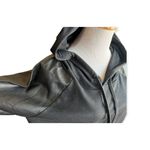 Womens New York & Co Soho Street Black Moto Faux Leather Hoodie Photo 1