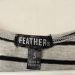 Feathers Gray Asymmetrical Striped Dress size:S (G5)!! Black Photo 4