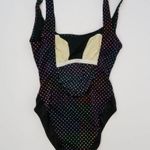 One Piece Vintage 80s Rainbow Polka Dot Swimsuit Photo 4