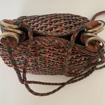 Anthropologie Vintage Woven Leather Crossbody Bag in Multicolor Photo 4