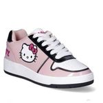 Hello Kitty Women’s Pink, White, And Black Casual Court Sneakers Size 10 Photo 0