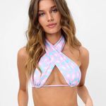 frankie's bikinis Frankie’s Bikinis Bash Terry Halter Top Tia Terry String Bottom Daisy Dream Photo 0