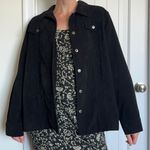 Alfred Dunner Vintage Western Black Corduroy Button Down Shirt Shacket Photo 0