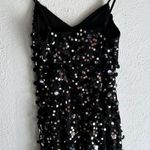 Ramy Brook Tanya Metallic Sequin Mini Dress Black Sz 4 Photo 3