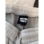 Retrovert Womens Pants Gray Flare Sweatpants Embroidered Pockets Casual Large Black Photo 2