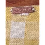 Free People Flannel Gingham Top Yellow Sleeveless Blouse Square Neck Button Up Casual Cute Photo 3