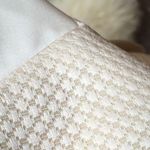 Vintage Wool & Silk Textured Ivory Blazer Suit Size 4 Photo 5