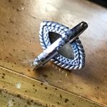 Natural Labradorite Sterling Silver Solitaire Ring Size 7 Orange Photo 6