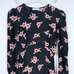 Flynn Skye NWT Elena Mini Dress Night Heavens Floral Long Sleeve Black Size XS Photo 2