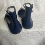 Melissa  Cutting II Ankle Strap Flats Pointed Toe D'Orsay Shoes Navy Size 10 Photo 4