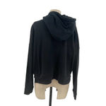 Maison Labiche Paris Capricciosa Black Cropped Hoodie Sweatshirt Size Medium Black Photo 7