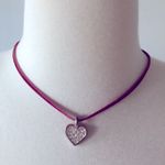 Tommy Hilfiger Leather necklace with Rhinestone Heart Photo 0